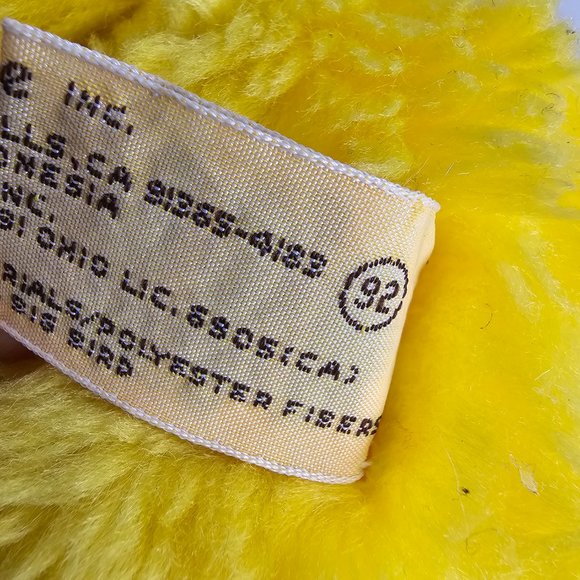 Applause 90s Sesame Street Stuffed Animal Yellow Big Bird Muppets 1992 Plush - Picture 6 of 14